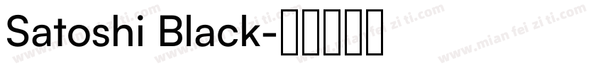Satoshi Black字体转换